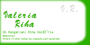 valeria riha business card